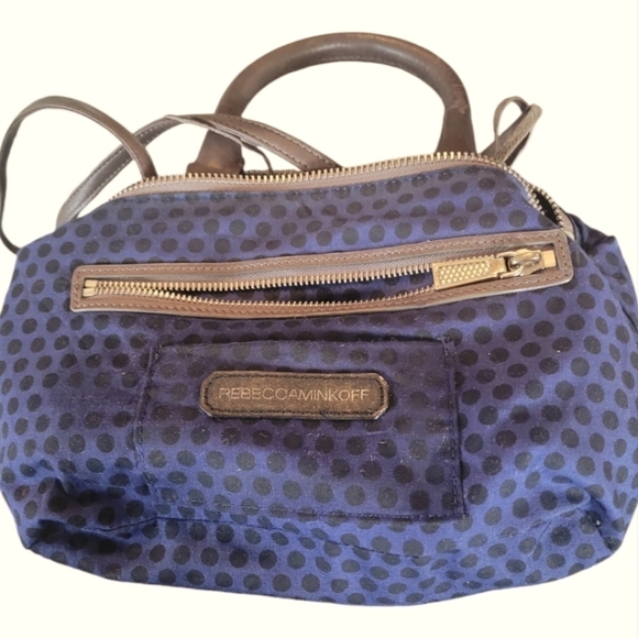 Rebecca Minkoff Small Soft Brown/Tan Distressed Leather Satchel Handbag - Picture 3 of 11